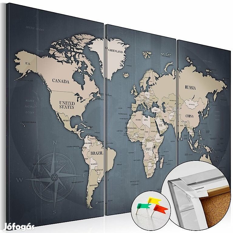 Kép parafán - Anthracitic World [Cork Map]